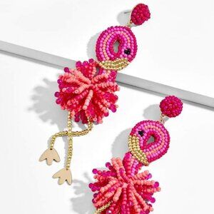 Baublebar Beaded Flamingo Earrings